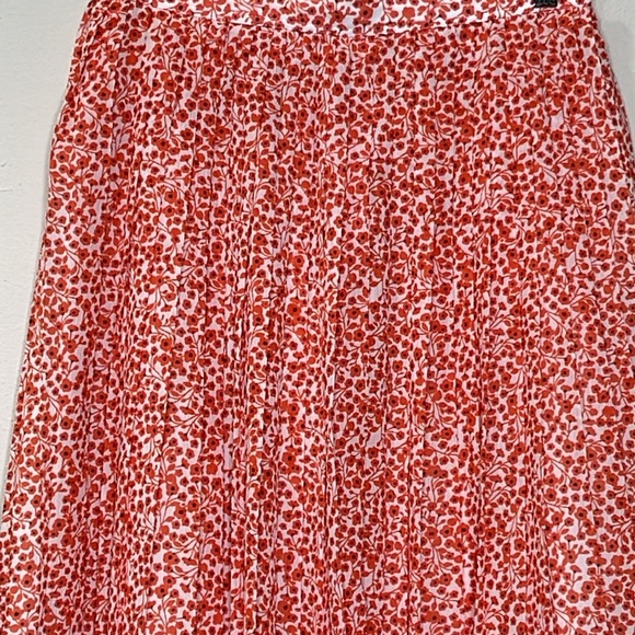 J. Crew Floral Print Lightweight Pleated Midi Skirt - Picture 4 of 7